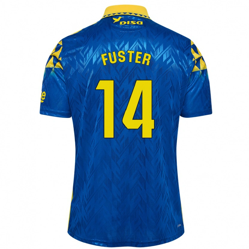 Danxen Herren Manu Fuster #14 Blau Gelb Auswärtstrikot Trikot 2024/25 T-Shirt Schweiz