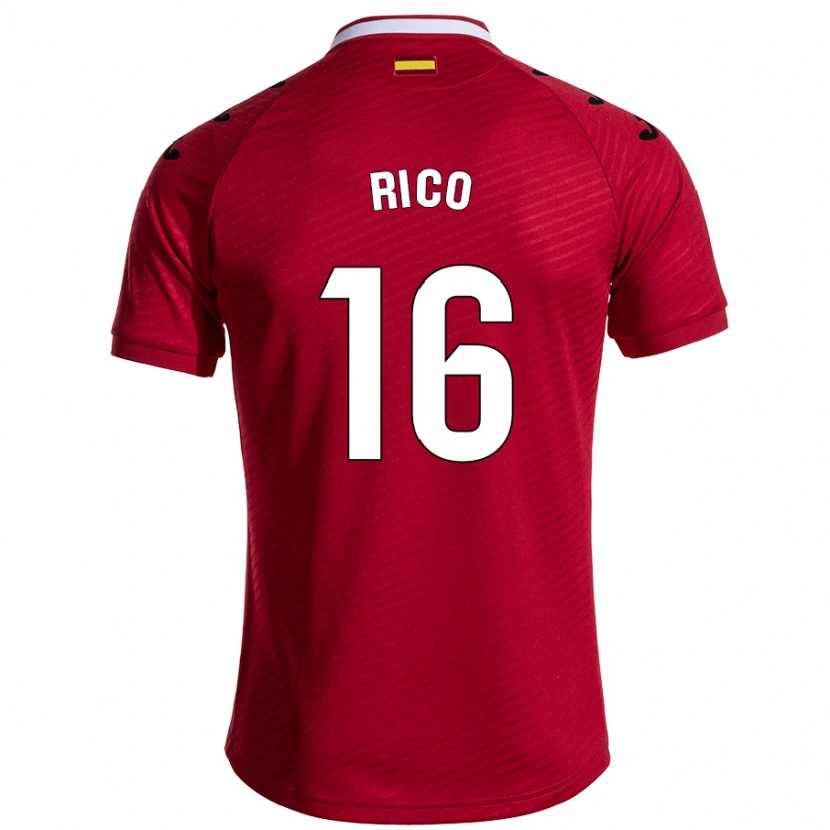 Danxen Herren Diego Rico #16 Dunkelrot Auswärtstrikot Trikot 2024/25 T-Shirt Schweiz