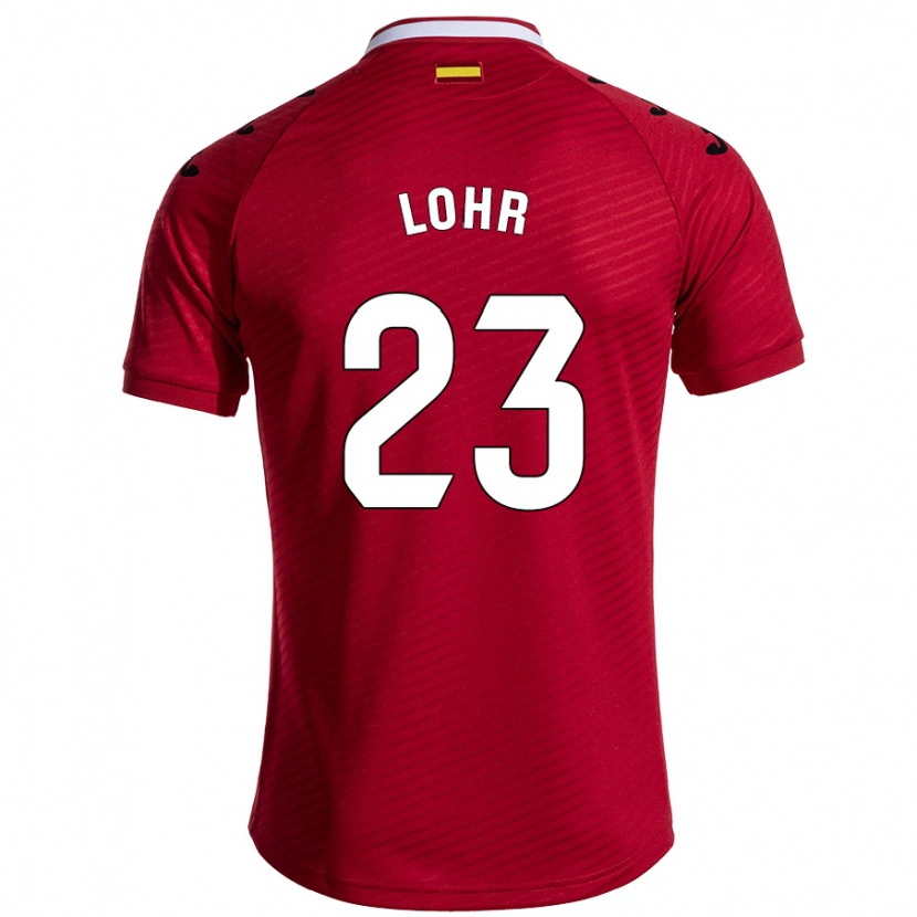 Danxen Herren Luca Lohr #23 Dunkelrot Auswärtstrikot Trikot 2024/25 T-Shirt Schweiz