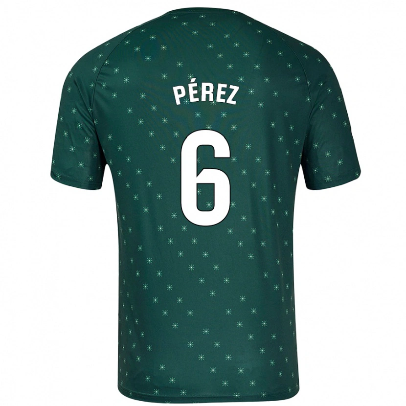 Danxen Herren René Pérez #6 Dunkelgrün Auswärtstrikot Trikot 2024/25 T-Shirt Schweiz