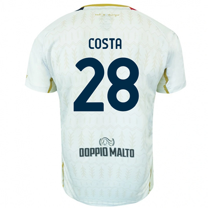 Danxen Herren Luca Costa #28 Weiß Auswärtstrikot Trikot 2024/25 T-Shirt Schweiz