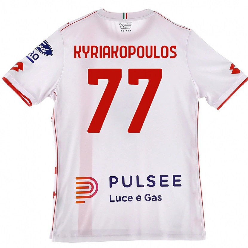 Danxen Herren Georgios Kyriakopoulos #77 Weiß Rot Auswärtstrikot Trikot 2024/25 T-Shirt Schweiz