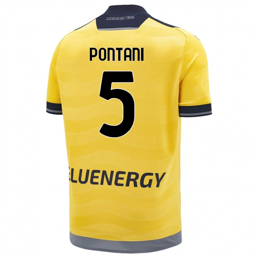 Danxen Herren Leonardo Pontani #5 Golden Auswärtstrikot Trikot 2024/25 T-Shirt Schweiz