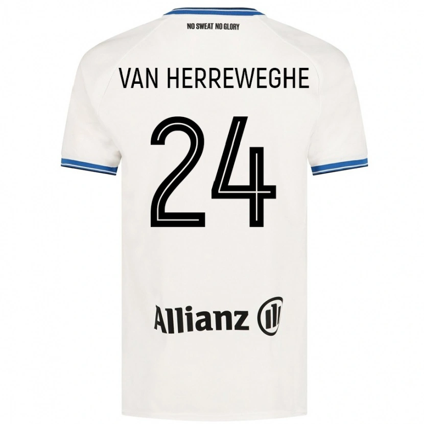 Danxen Herren Febe Van Herreweghe #24 Weiß Auswärtstrikot Trikot 2024/25 T-Shirt Schweiz