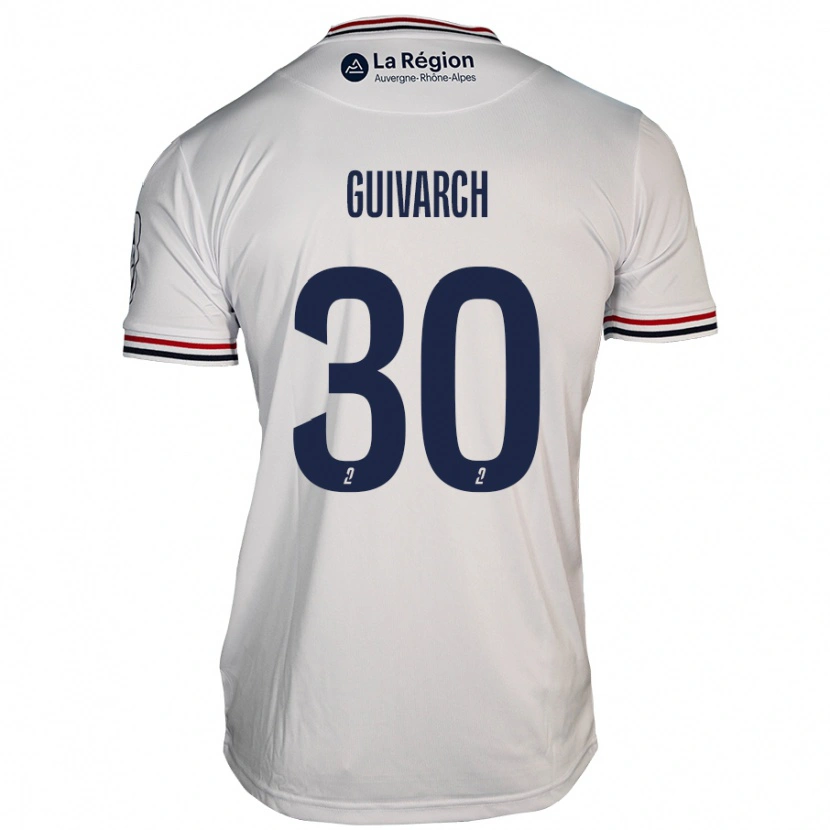 Danxen Herren Théo Guivarch #30 Weiß Auswärtstrikot Trikot 2024/25 T-Shirt Schweiz