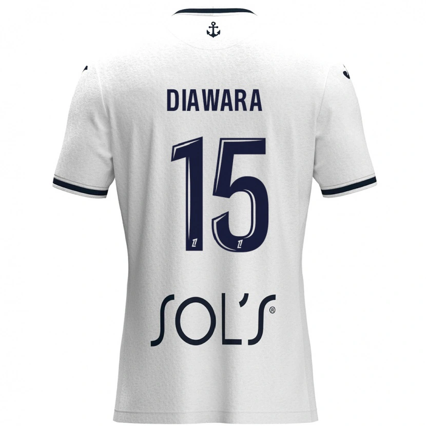 Danxen Herren Kandet Diawara #15 Weiß Dunkelblau Auswärtstrikot Trikot 2024/25 T-Shirt Schweiz