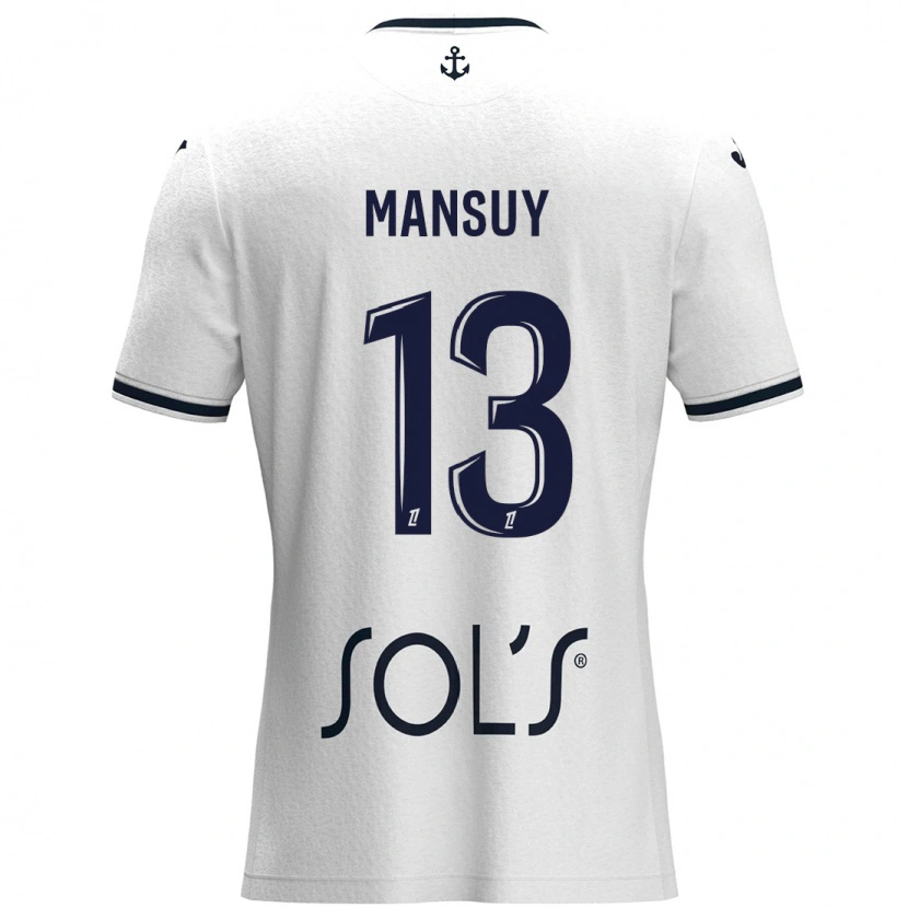 Danxen Herren Héloïse Mansuy #13 Weiß Dunkelblau Auswärtstrikot Trikot 2024/25 T-Shirt Schweiz