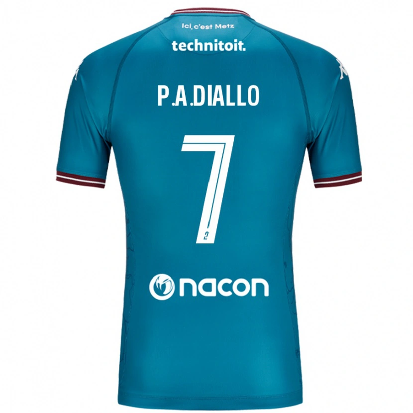 Danxen Herren Papa Amadou Diallo #7 Blau Petrol Auswärtstrikot Trikot 2024/25 T-Shirt Schweiz