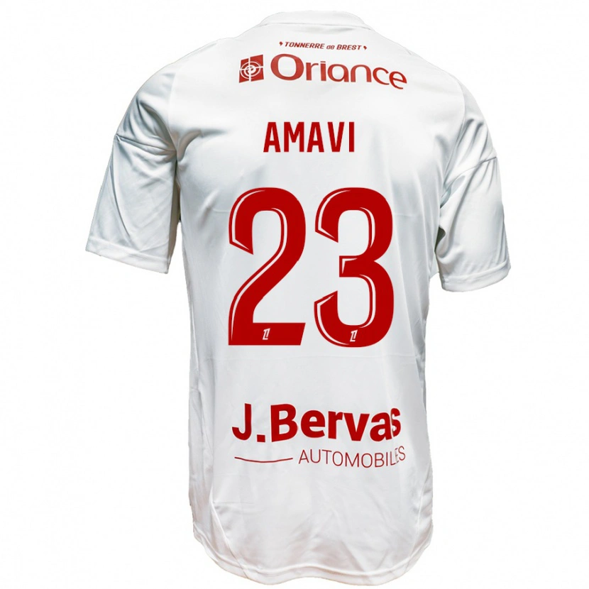 Danxen Herren Jordan Amavi #23 Weiß Rot Auswärtstrikot Trikot 2024/25 T-Shirt Schweiz