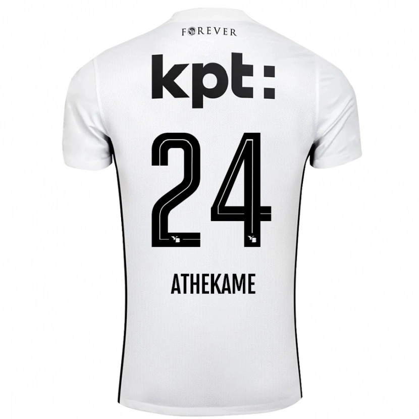 Danxen Herren Zachary Athekame #24 Weiß Schwarz Auswärtstrikot Trikot 2024/25 T-Shirt Schweiz