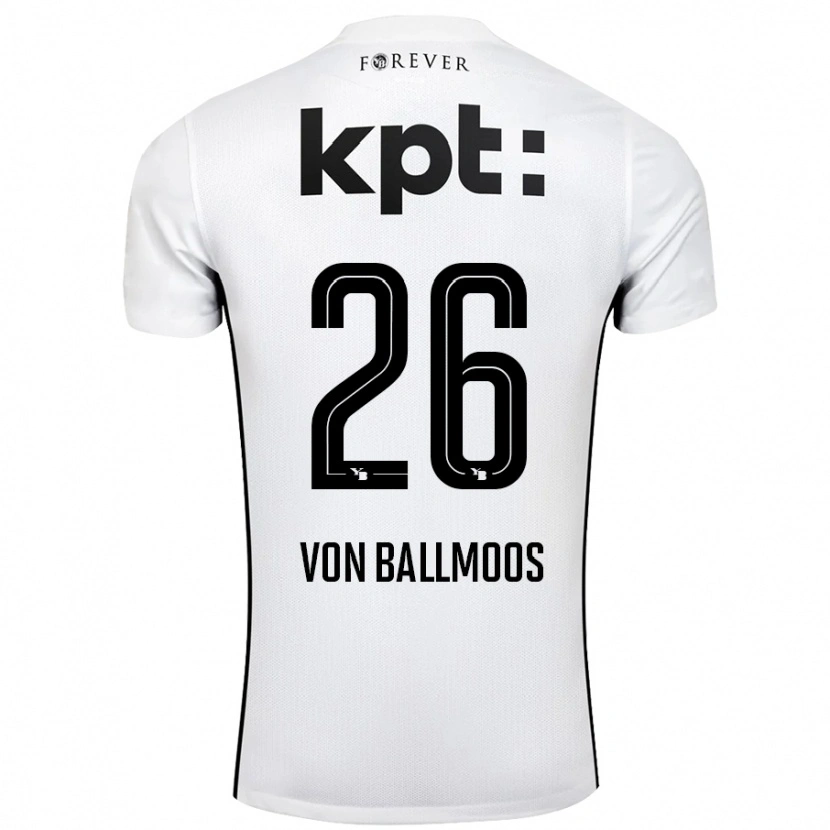 Danxen Herren David Von Ballmoos #26 Weiß Schwarz Auswärtstrikot Trikot 2024/25 T-Shirt Schweiz