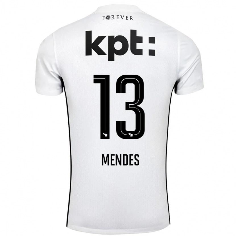 Danxen Herren Daniel Mendes #13 Weiß Schwarz Auswärtstrikot Trikot 2024/25 T-Shirt Schweiz