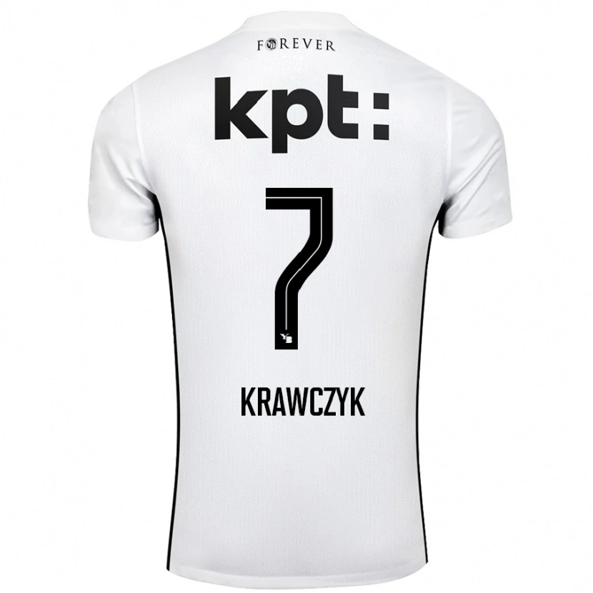 Danxen Herren Caroline Krawczyk #7 Weiß Schwarz Auswärtstrikot Trikot 2024/25 T-Shirt Schweiz