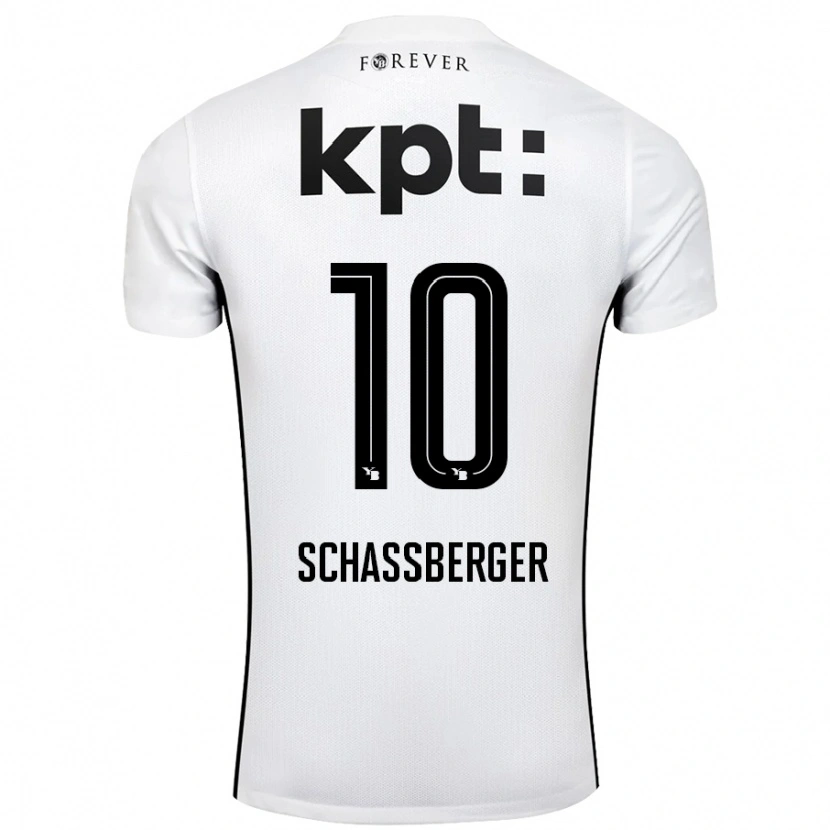 Danxen Herren Julia Schassberger #10 Weiß Schwarz Auswärtstrikot Trikot 2024/25 T-Shirt Schweiz