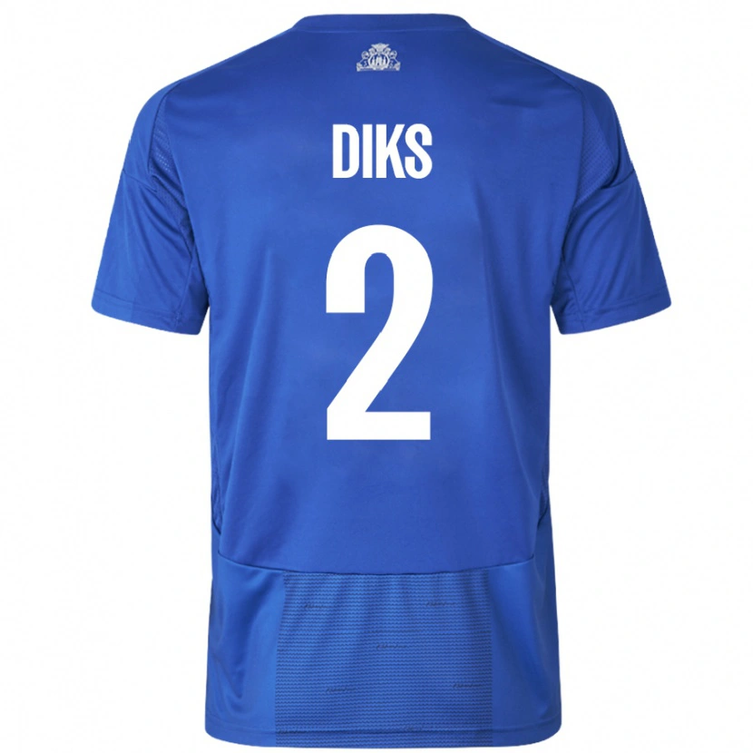 Danxen Herren Kevin Diks #2 Weiß Blau Auswärtstrikot Trikot 2024/25 T-Shirt Schweiz