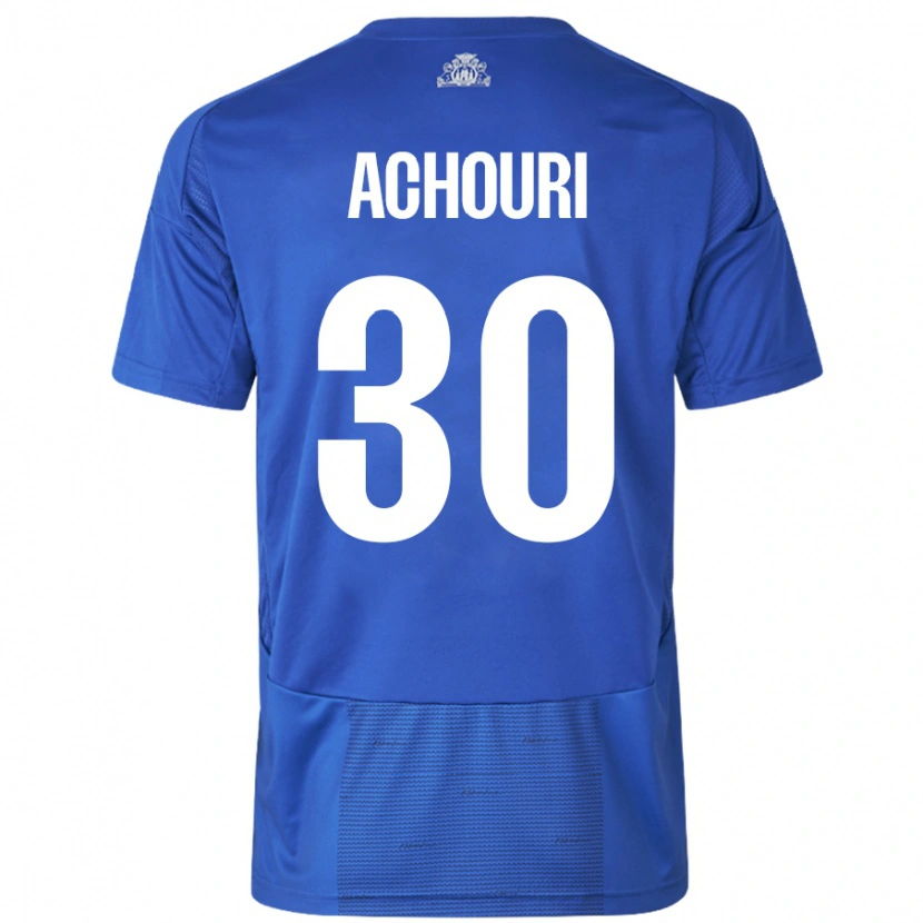 Danxen Herren Elias Achouri #30 Weiß Blau Auswärtstrikot Trikot 2024/25 T-Shirt Schweiz