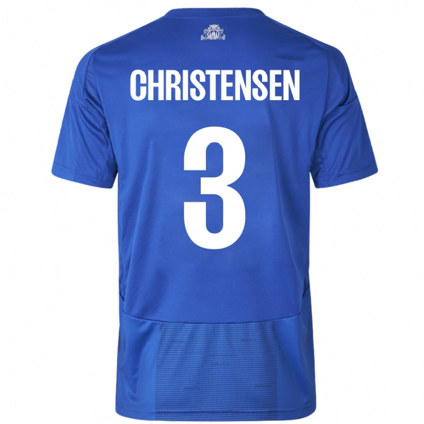 Danxen Herren Sebastian Christensen #3 Weiß Blau Auswärtstrikot Trikot 2024/25 T-Shirt Schweiz