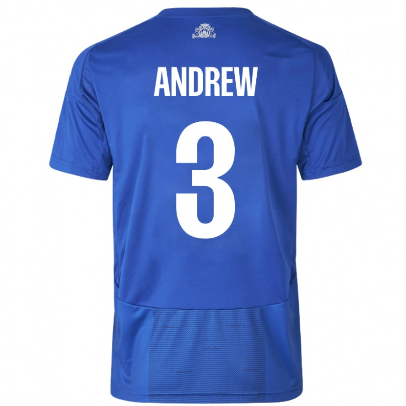 Danxen Herren Tristan Andrew #3 Weiß Blau Auswärtstrikot Trikot 2024/25 T-Shirt Schweiz