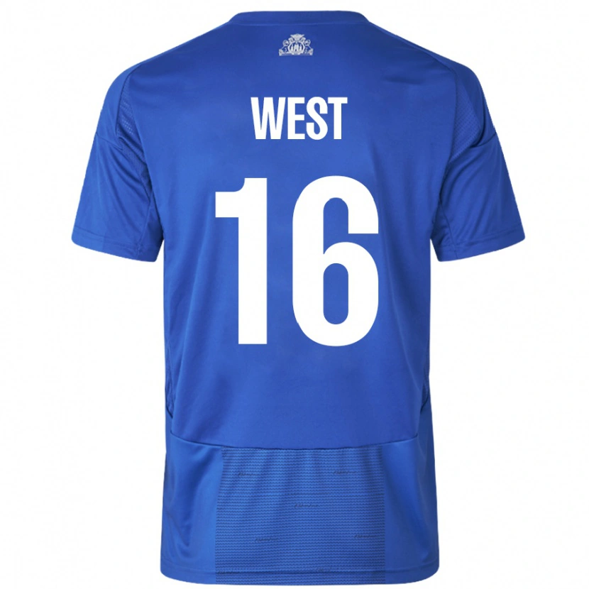 Danxen Herren Liam West #16 Weiß Blau Auswärtstrikot Trikot 2024/25 T-Shirt Schweiz