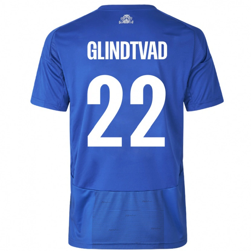 Danxen Herren William Glindtvad #22 Weiß Blau Auswärtstrikot Trikot 2024/25 T-Shirt Schweiz