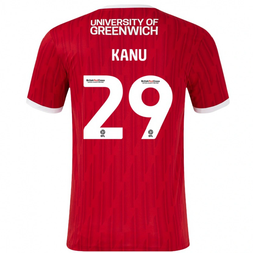 Danxen Damen Daniel Kanu #29 Rot Weiß Heimtrikot Trikot 2024/25 T-Shirt Schweiz