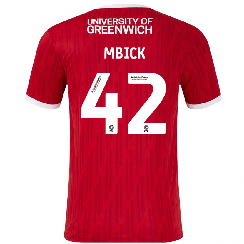 Danxen Damen Micah Mbick #42 Rot Weiß Heimtrikot Trikot 2024/25 T-Shirt Schweiz