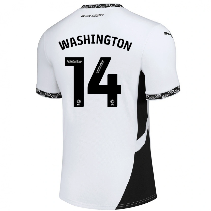 Danxen Damen Conor Washington #14 Weiß Schwarz Heimtrikot Trikot 2024/25 T-Shirt Schweiz