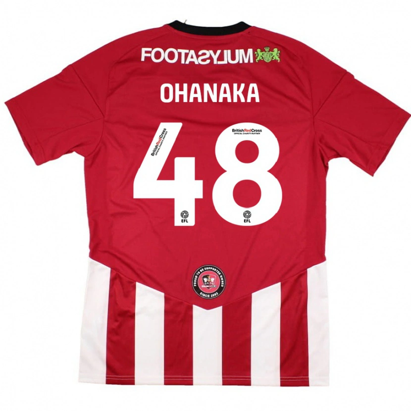 Danxen Damen Santino Ohanaka #48 Rot Weiß Heimtrikot Trikot 2024/25 T-Shirt Schweiz