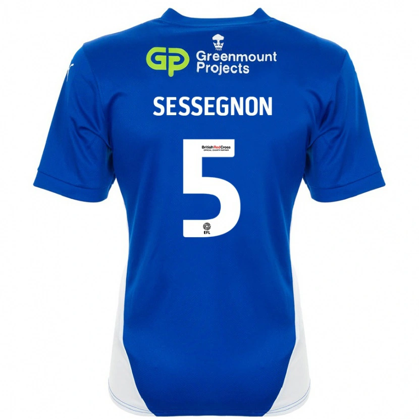 Danxen Damen Steven Sessegnon #5 Blau Weiß Heimtrikot Trikot 2024/25 T-Shirt Schweiz