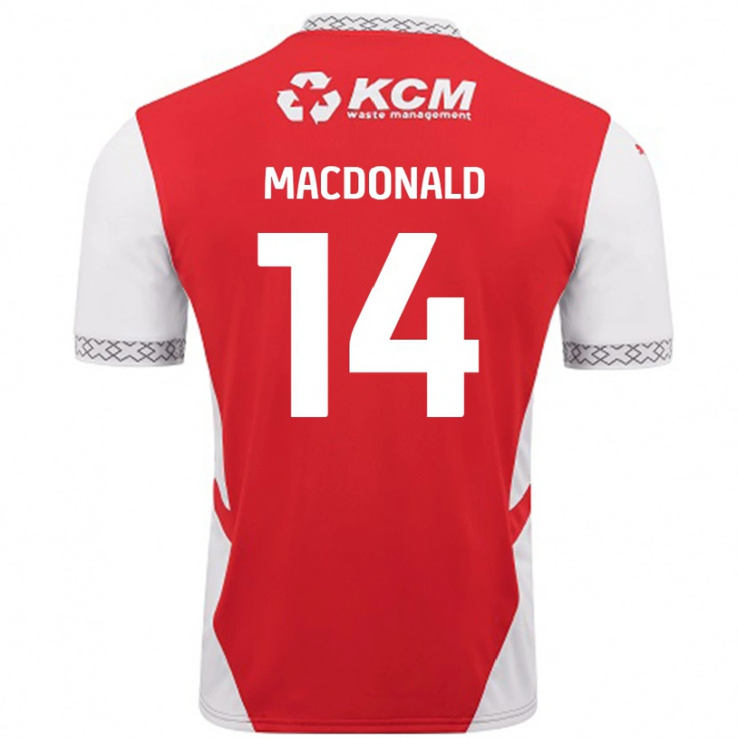 Danxen Damen Alex Macdonald #14 Rot Weiß Heimtrikot Trikot 2024/25 T-Shirt Schweiz