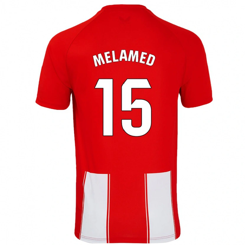 Danxen Damen Nico Melamed #15 Rot Weiß Heimtrikot Trikot 2024/25 T-Shirt Schweiz