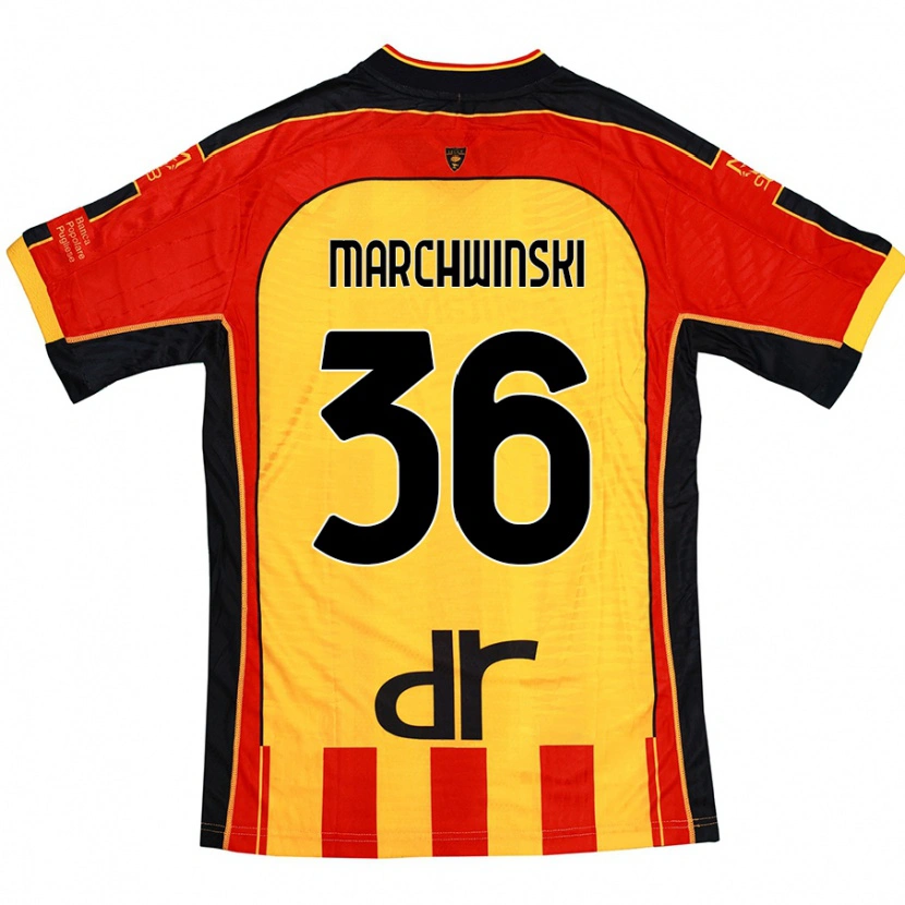 Danxen Damen Filip Marchwinski #36 Gelb Rot Heimtrikot Trikot 2024/25 T-Shirt Schweiz