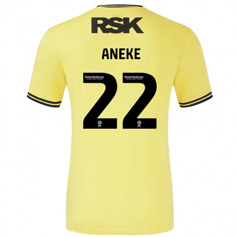 Danxen Damen Chuks Aneke #22 Gelb Schwarz Auswärtstrikot Trikot 2024/25 T-Shirt Schweiz