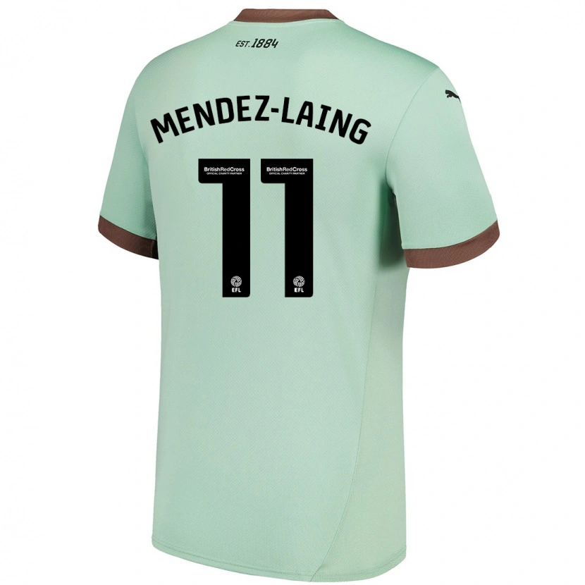 Danxen Damen Nathaniel Méndez-Laing #11 Blassgrün Auswärtstrikot Trikot 2024/25 T-Shirt Schweiz