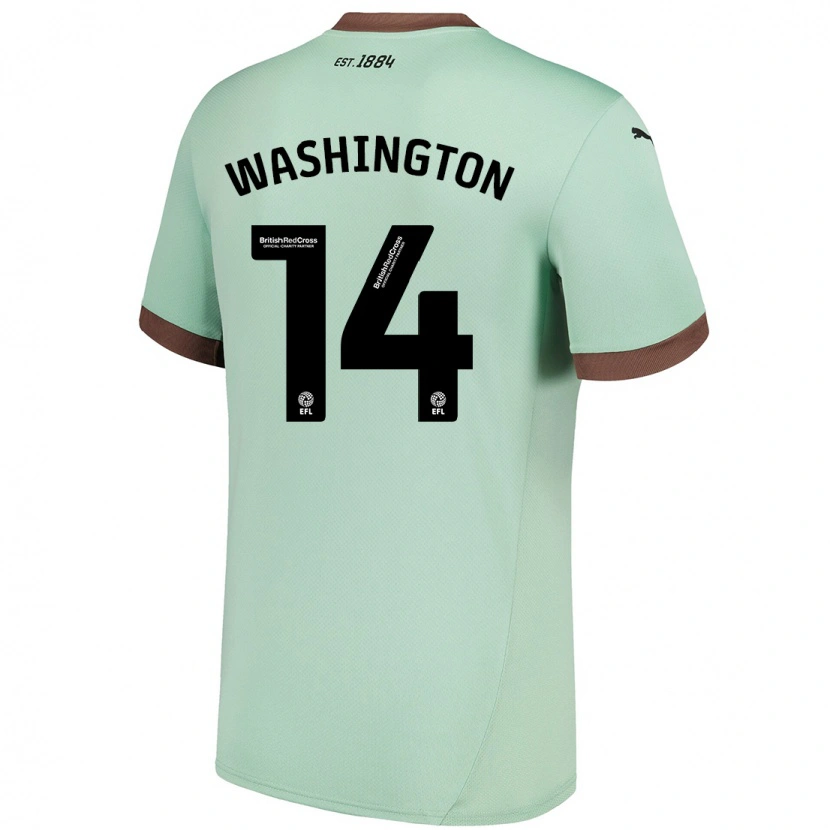 Danxen Damen Conor Washington #14 Blassgrün Auswärtstrikot Trikot 2024/25 T-Shirt Schweiz