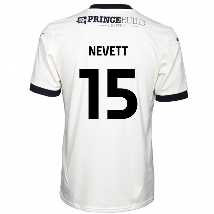 Danxen Damen George Nevett #15 Cremeweiß Schwarz Auswärtstrikot Trikot 2024/25 T-Shirt Schweiz