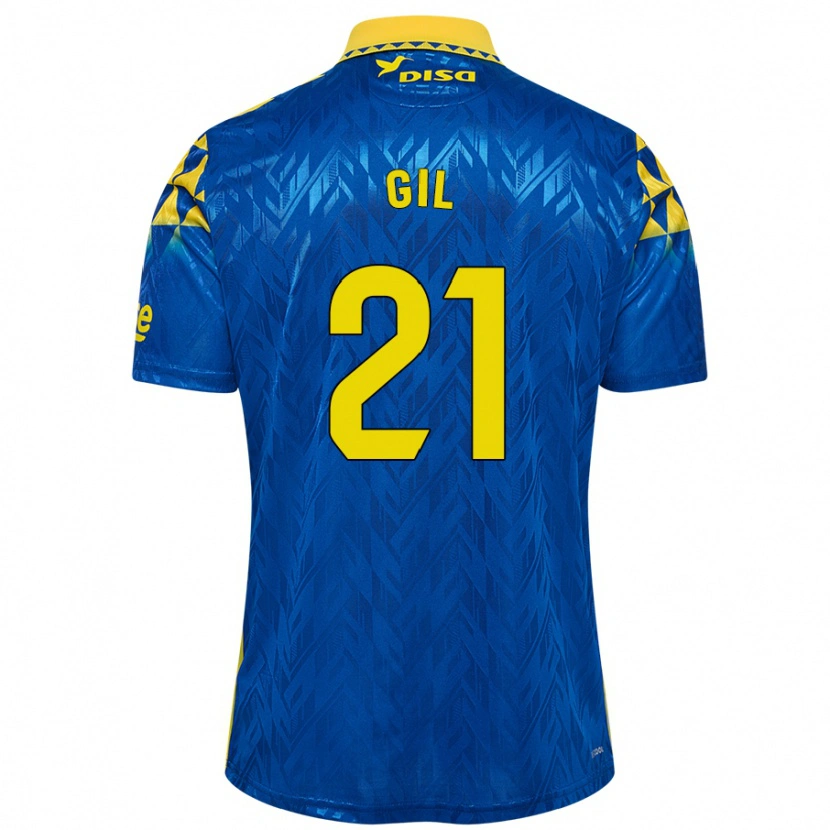 Danxen Damen Iván Gil #21 Blau Gelb Auswärtstrikot Trikot 2024/25 T-Shirt Schweiz