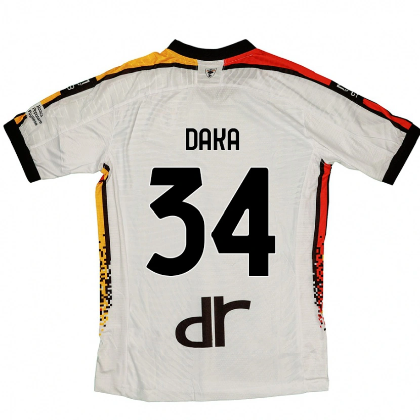 Danxen Damen Dario Daka #34 Weiß Schwarz Auswärtstrikot Trikot 2024/25 T-Shirt Schweiz