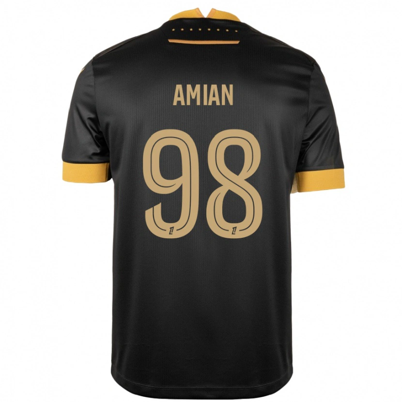 Danxen Damen Kelvin Amian #98 Schwarz Braun Auswärtstrikot Trikot 2024/25 T-Shirt Schweiz