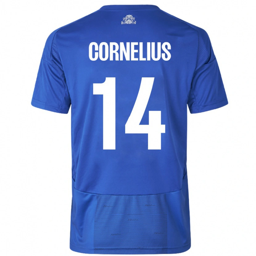 Danxen Damen Andreas Cornelius #14 Weiß Blau Auswärtstrikot Trikot 2024/25 T-Shirt Schweiz