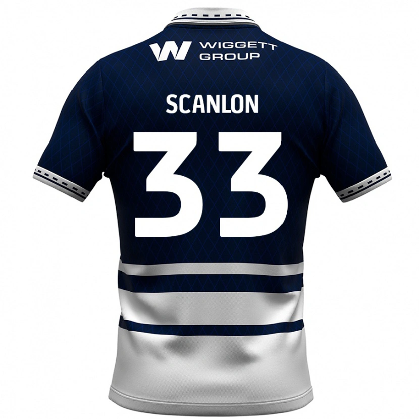 Danxen Kinder Calum Scanlon #33 Marineblau Weiß Heimtrikot Trikot 2024/25 T-Shirt Schweiz