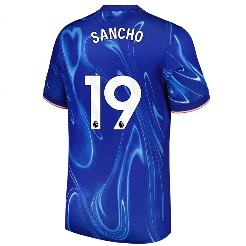 Danxen Kinder Jadon Sancho #19 Blau Weiß Heimtrikot Trikot 2024/25 T-Shirt Schweiz