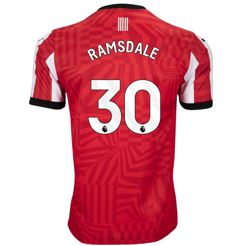 Danxen Kinder Aaron Ramsdale #30 Rot Weiß Heimtrikot Trikot 2024/25 T-Shirt Schweiz