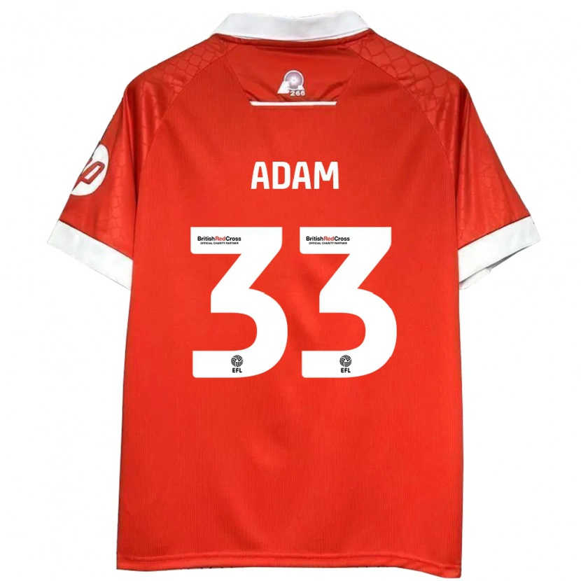 Danxen Kinder Josh Adam #33 Rot Weiß Heimtrikot Trikot 2024/25 T-Shirt Schweiz