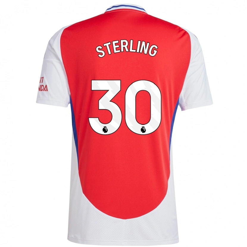 Danxen Kinder Raheem Sterling #30 Rot Weiß Heimtrikot Trikot 2024/25 T-Shirt Schweiz