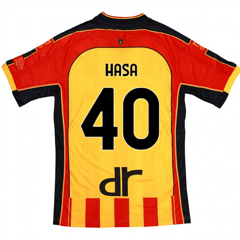 Danxen Kinder Luis Hasa #40 Gelb Rot Heimtrikot Trikot 2024/25 T-Shirt Schweiz