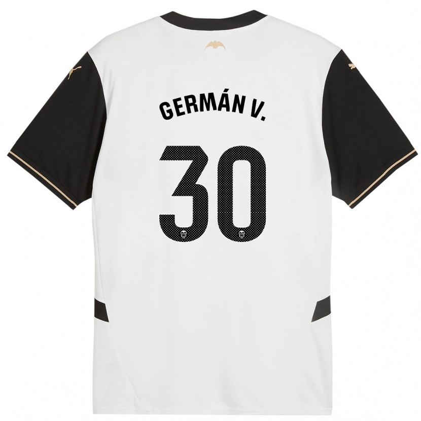 Danxen Kinder Germán Valera #30 Weiß Schwarz Heimtrikot Trikot 2024/25 T-Shirt Schweiz