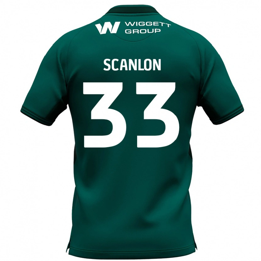 Danxen Kinder Calum Scanlon #33 Grün Auswärtstrikot Trikot 2024/25 T-Shirt Schweiz