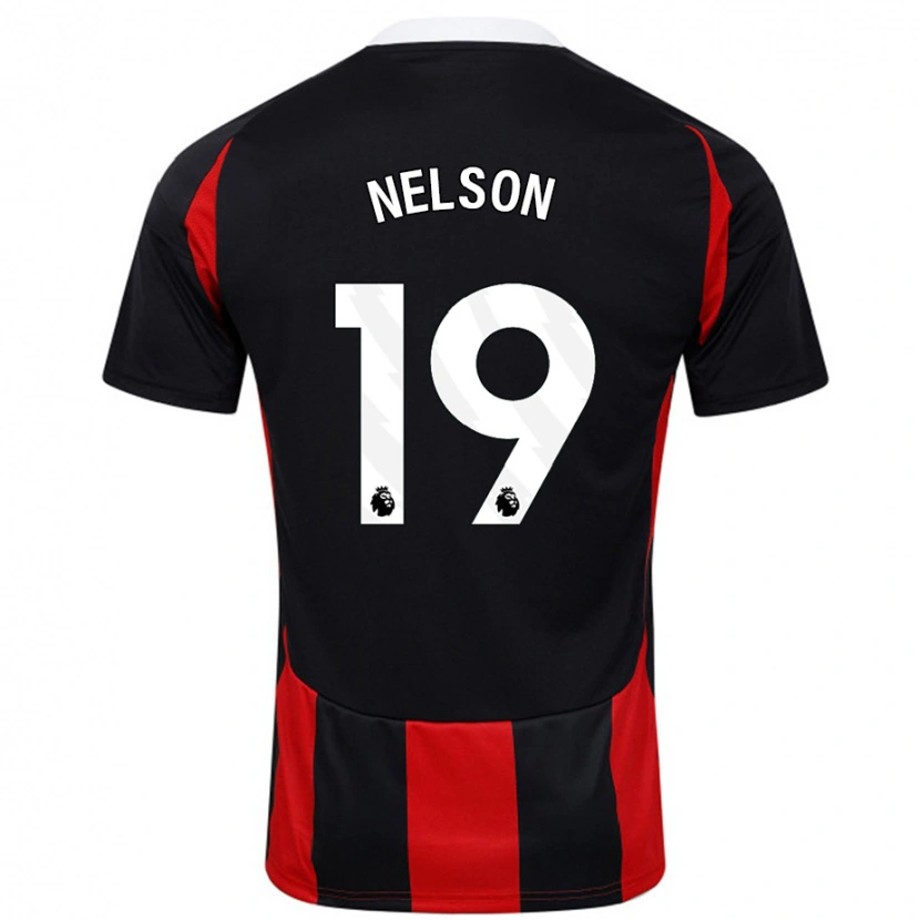 Danxen Kinder Reiss Nelson #19 Schwarz Rot Auswärtstrikot Trikot 2024/25 T-Shirt Schweiz