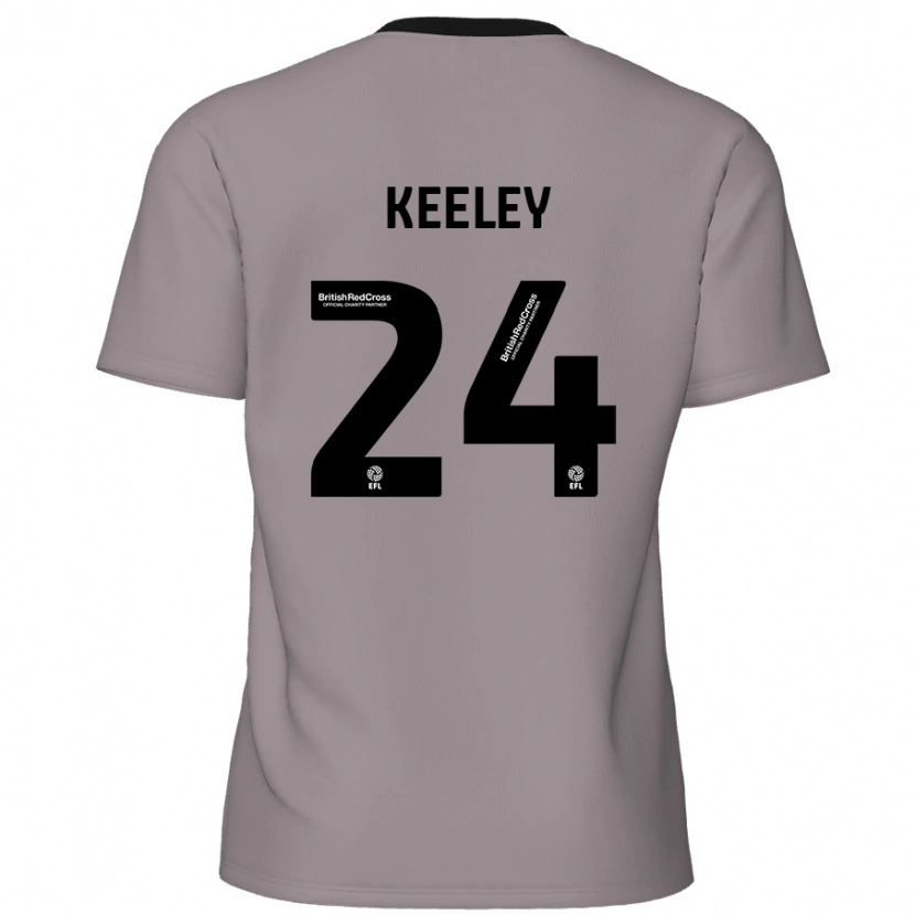 Danxen Kinder Josh Keeley #24 Grau Auswärtstrikot Trikot 2024/25 T-Shirt Schweiz